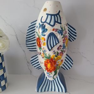 MacKenzie-Childs Flower Market Fish Vase - Tall